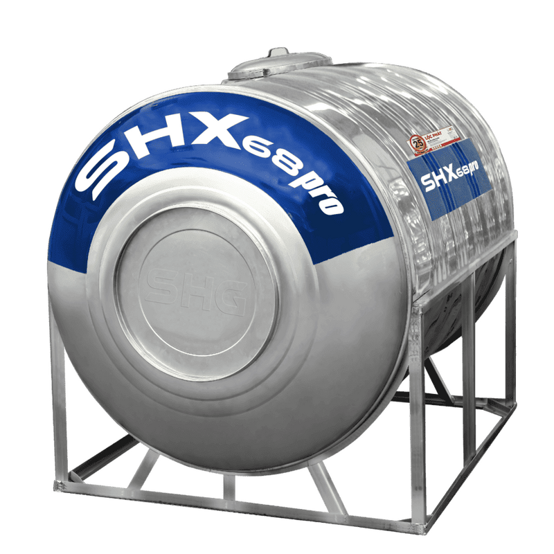 Bồn nước inox Sơn Hà Xanh 500L ngang SHX68ProN500F720