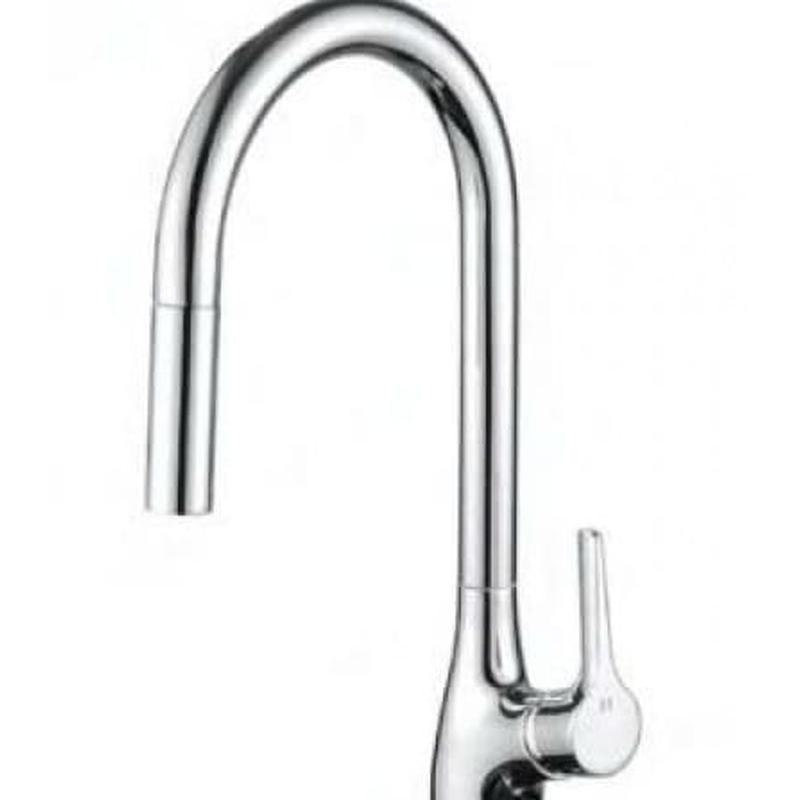 Vòi chậu rửa bát nóng lạnh dây rút Huge H-V2211P