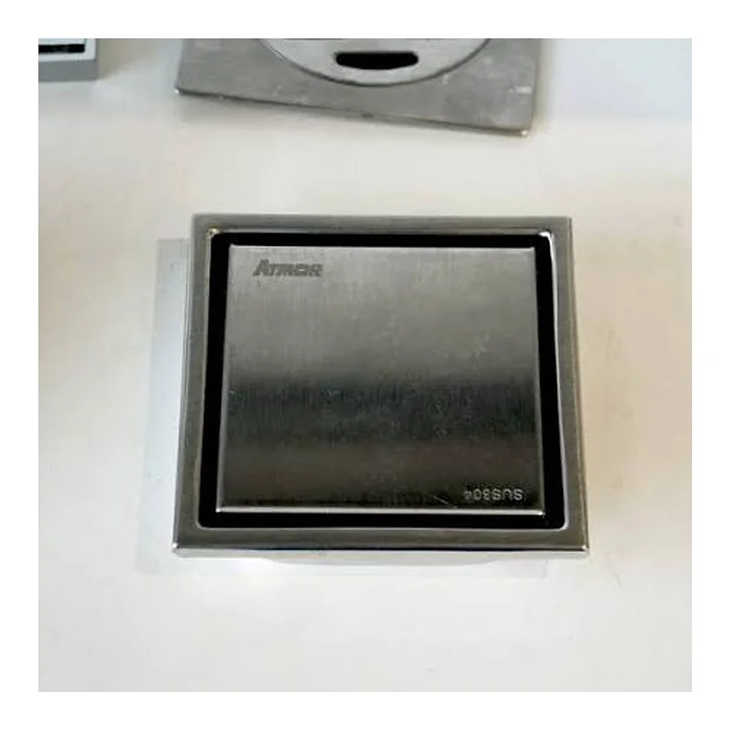 Phễu thoát sàn 10x10cm Ø90 ATMOR AH087-1