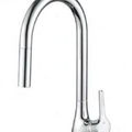 Vòi chậu rửa bát nóng lạnh dây rút Huge H-V2211P