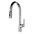 Vòi chậu rửa bát nóng lạnh dây rút Huge H-V2411P