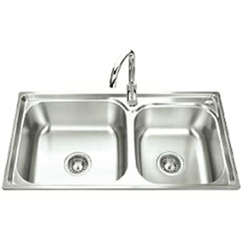 Chậu rửa bát 2 hố lệch Tân Mỹ LK8445