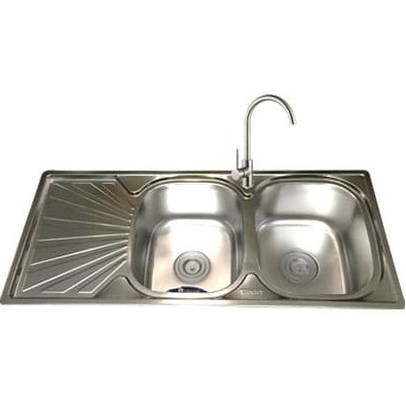 Chậu rửa bát 2 hố có bàn Tân Mỹ TM46