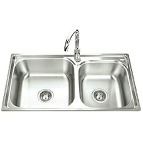 Chậu rửa bát 2 hố lệch Tân Mỹ LK8445