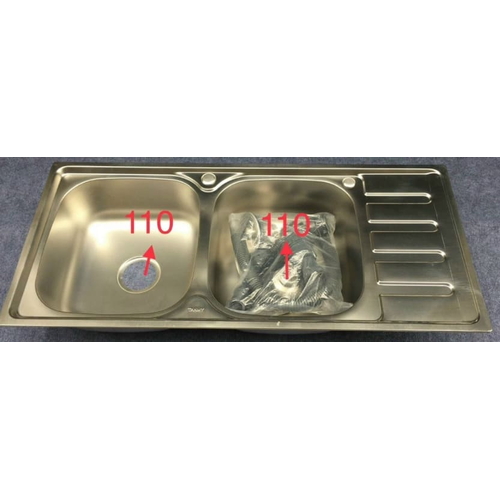 Chậu rửa bát 2 hố 1 bàn Tân Mỹ TM44