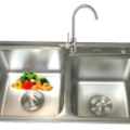 Chậu rửa bát 2 hố lệch Tân Mỹ LK8245