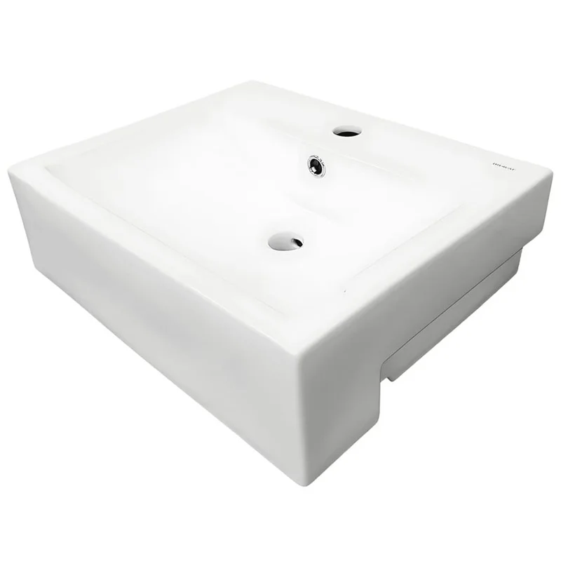 Chậu rửa mặt bán âm cao cấp BRAVAT C2295W-1B