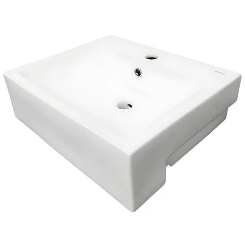 Chậu rửa mặt bán âm cao cấp BRAVAT C2295W-1B