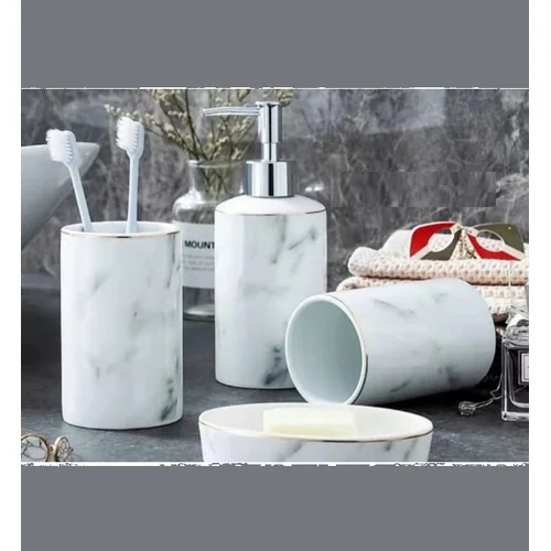 Bộ phụ kiện phòng tắm bằng sứ để bàn CleanMax S08 