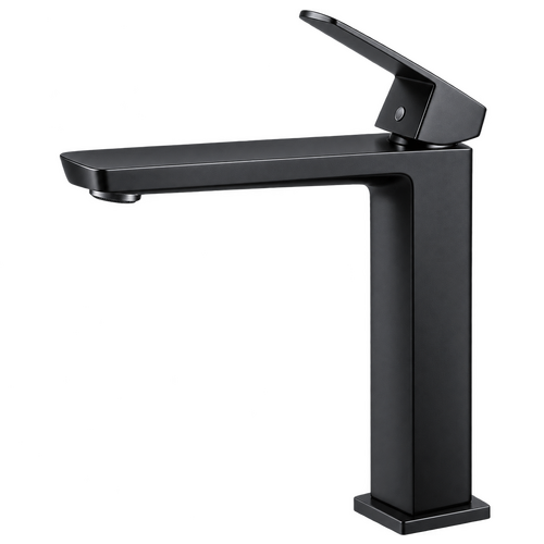 Vòi Lavabo Thân Cao Nóng Lạnh Màu Đen CleanMax V65H