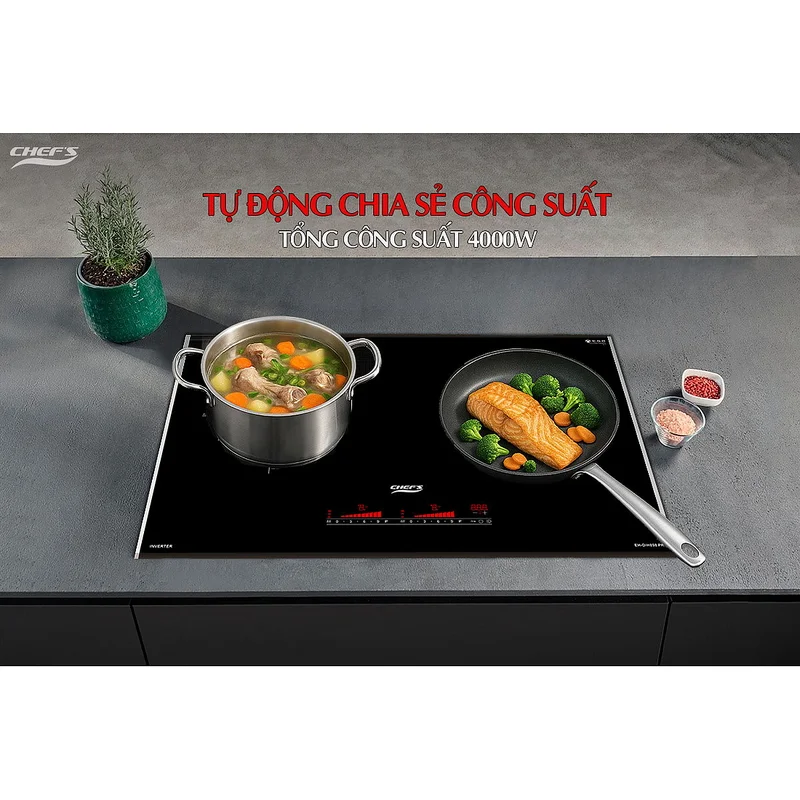 Bếp từ 2 vùng nấu Chefs EH-DIH898 PRO