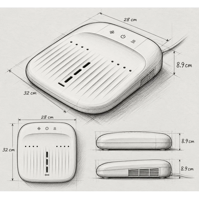 Máy sấy chân và cơ thể Hàn Quốc Solura TG-BDSIV-MG màu xám ghi