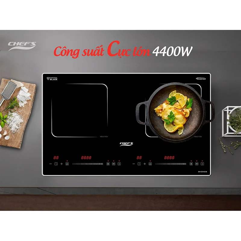 Bếp từ 2 vùng nấu Chefs EH-DIH238