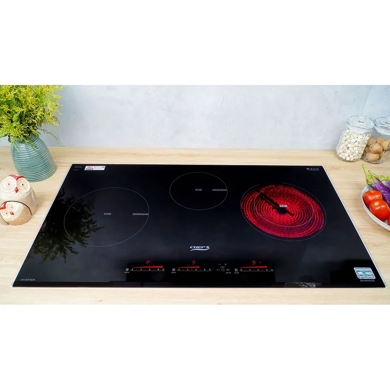 Bếp từ 3 vùng nấu 1 từ 2 hồng ngoại Chefs EH-MIX536