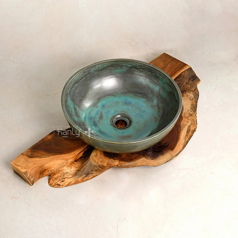 Chậu lavabo gốm mỹ thuật Kanly GV007