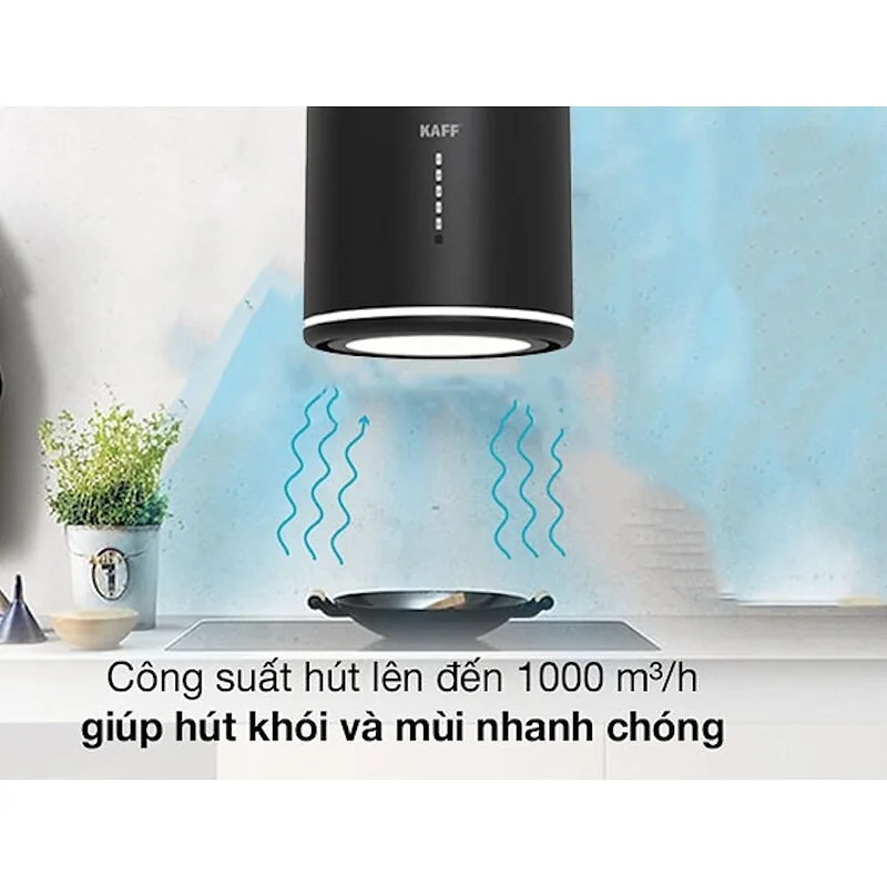 Máy hút mùi áp tường trụ tròn KAFF KF-WL2038B