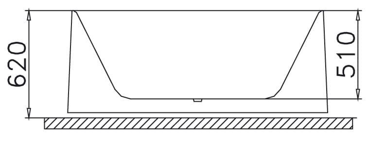 Bản vẽ bồn tắm Caesar AT0950