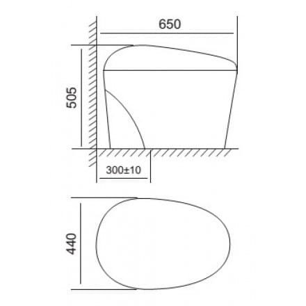 bản vẽ kỹ thuật bồn cầu thông minh Viglacera V95 hình ảnh do luxbath cung cấp