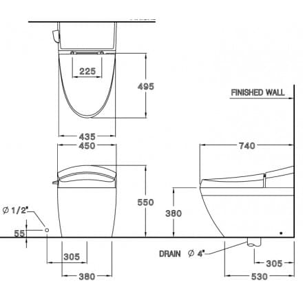 Bàn Cầu 1 Khối COTTO C10037 Terranova 
