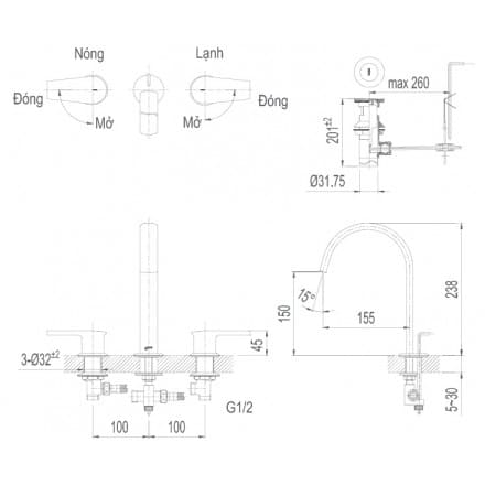 Vòi Chậu Rửa Mặt Inax LFV-7100SH