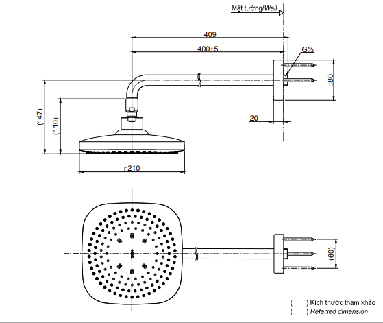 Sen Tắm Nhiệt Độ TOTO TBV03427V/TBW02006A