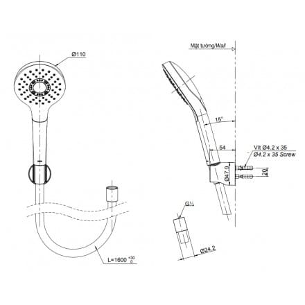 Bản vẽ Bát Sen TOTO TBW01008A