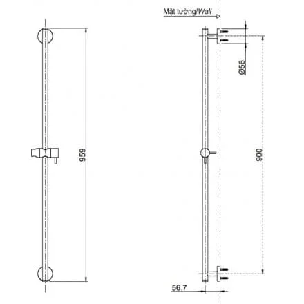 Bản vẽ Bát Sen TOTO TBW01008A