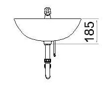 Chiều cao bồn rửa mặt Caesar L2150