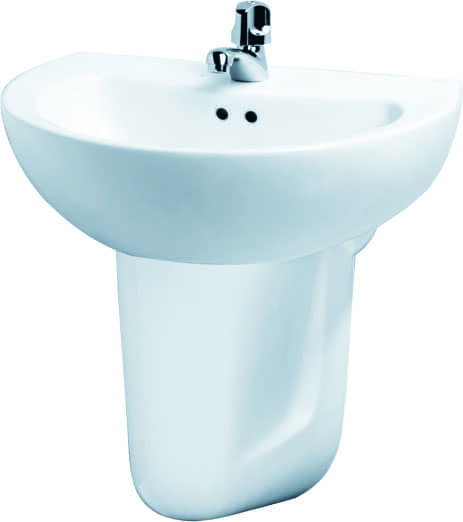 Chậu lavabo Caesar L2150 kết hợp với chân lửng P2441