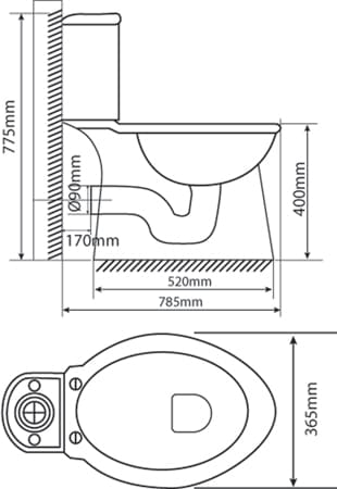 Bản vẽ kỹ thuật Bàn Cầu 2 Khối Hảo Cảnh HC V10