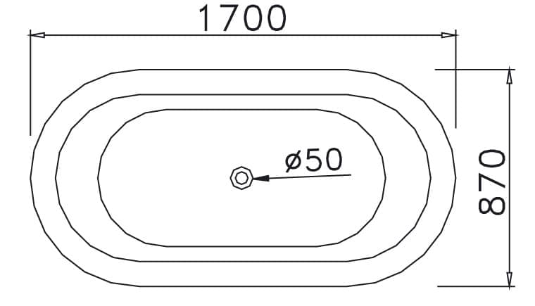 Bản vẽ kỹ thuật bồn tắm Caesar AT6270
