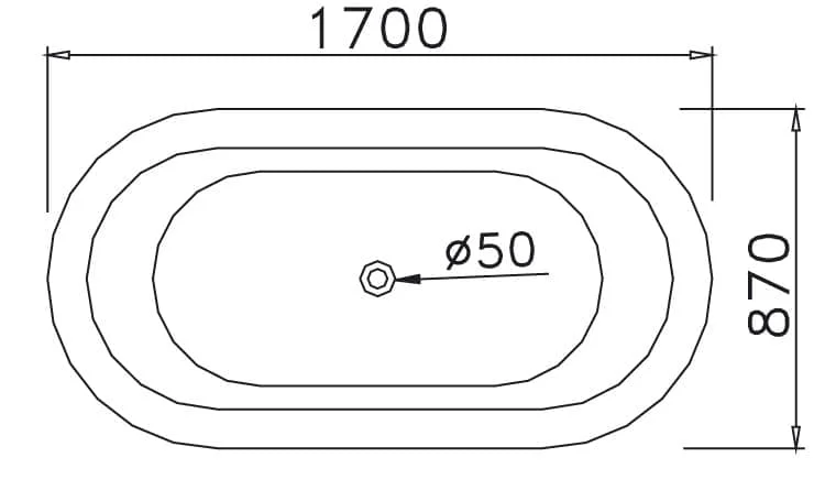 Bản vẽ kỹ thuật bồn tắm Caesar AT6270