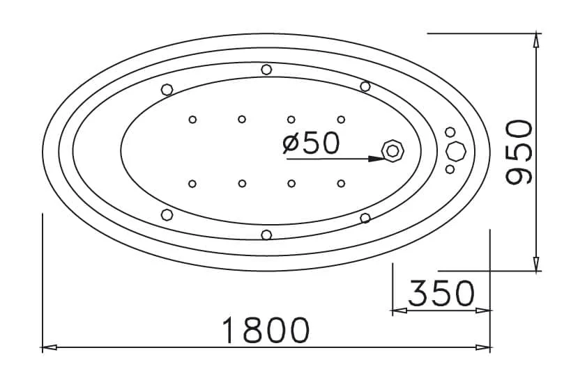Bản vẽ kỹ thuật bồn tắm Caesar AT6480