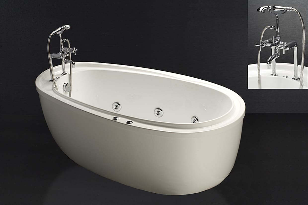 Bồn tắm nằm lập thể có chân yếm Caesar AT6480