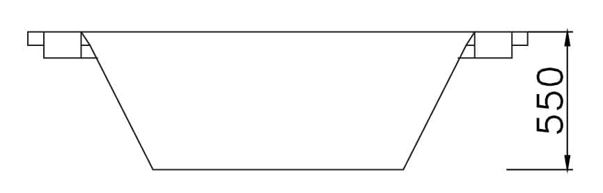 Hình ảnh: Bản vẽ kỹ thuật bồn tắm massage đơn Caesar MT212