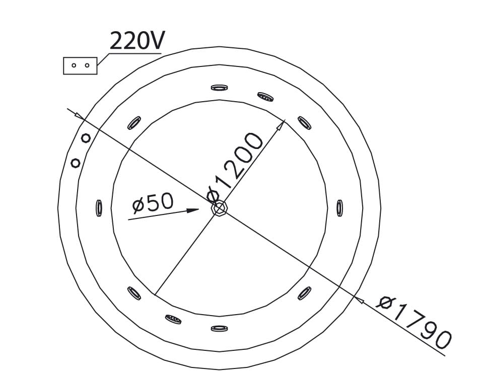 Bản vẽ kỹ thuật bồn tắm massage đơn Caesar MT6470 