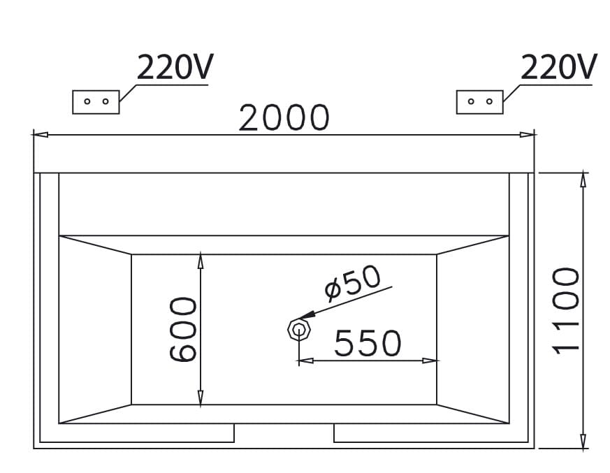 Bản vẽ kỹ thuật bồn tắm massage đơn Caesar MT7520 