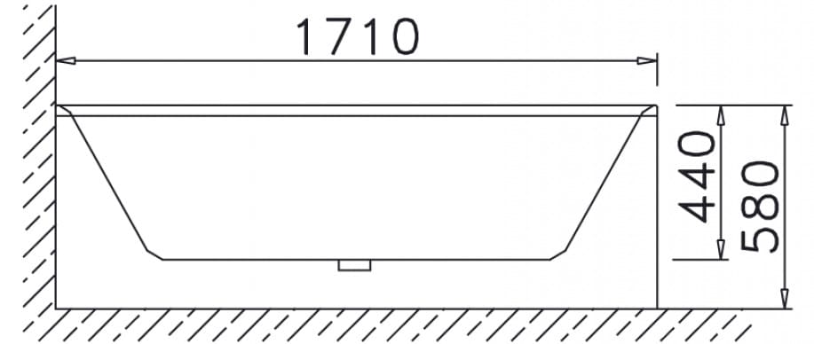 Bản vẽ bồn tắm massage yếm trái Caesar MT0870L