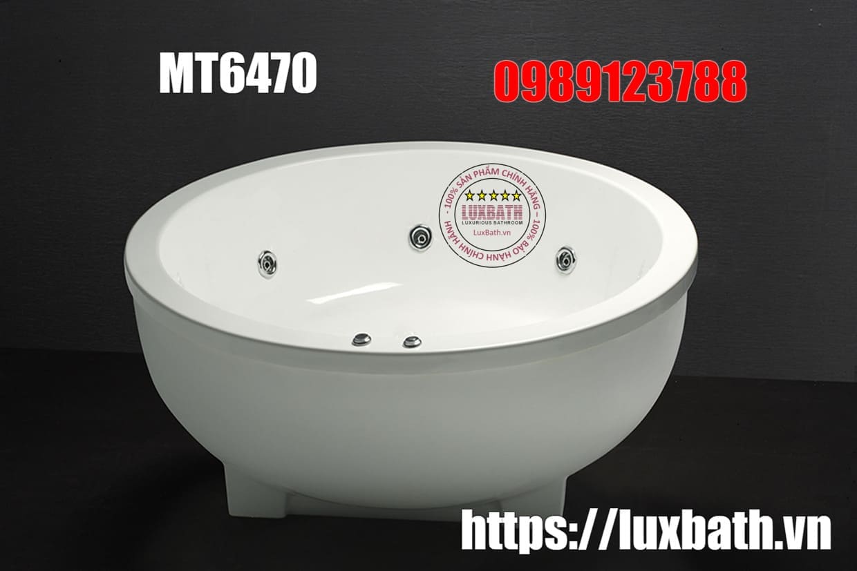 Bồn tắm massage tròn có chân yếm MT6470 Caesar