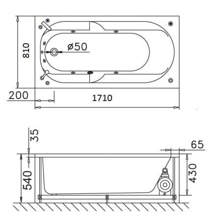 Bản vẽ kỹ thuật bồn tắm góc đơn Caesar AT5132