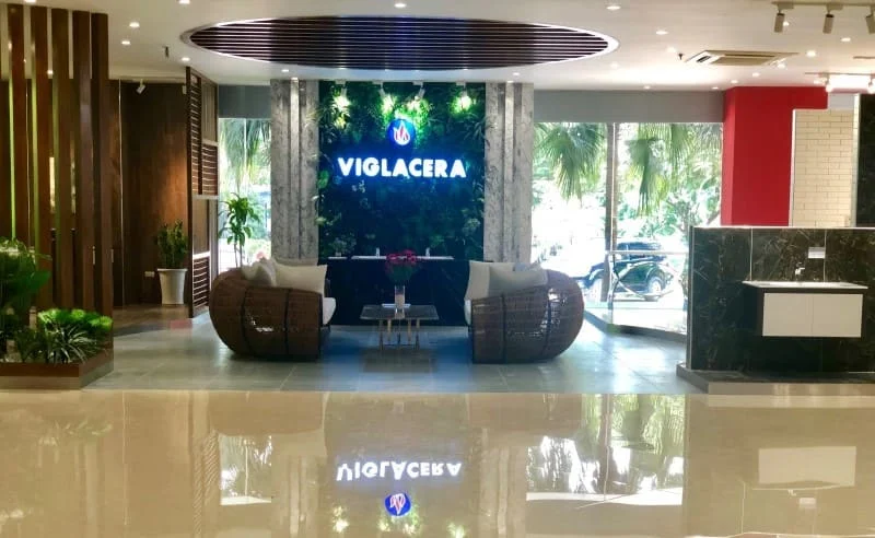 Gạch ốp lát Viglacera trưng bày tại showroom