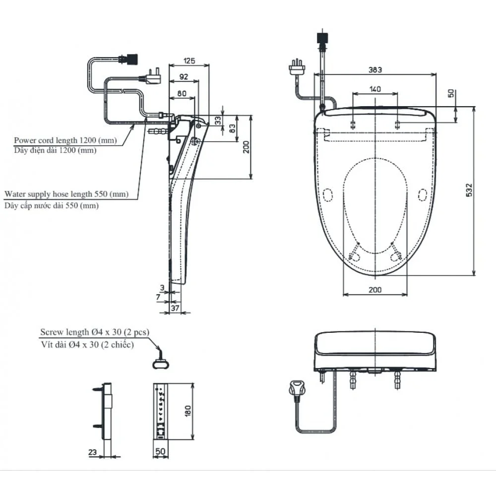  Nắp Rửa Điện Tử TOTO TCF4911Z
