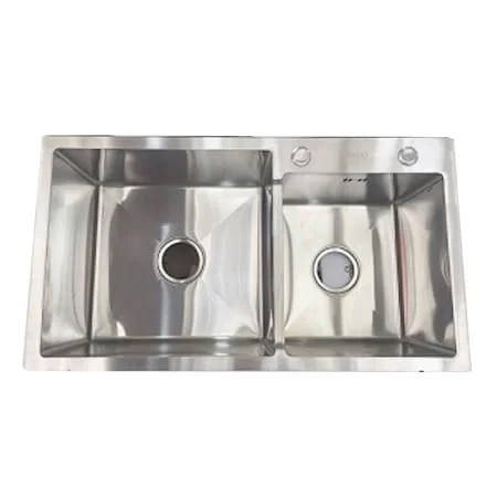 SA7843, Chậu rửa bát 2 hố lệch Royal, Chậu rửa bát 2 hố lệch, Chậu rửa bát 2 hố, Chậu rửa bát, chậu rửa inox, chậu inox