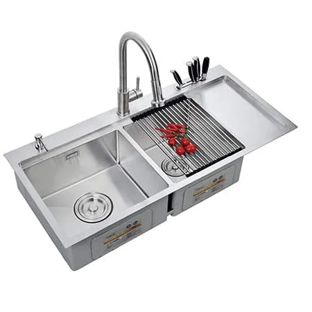 Chậu rửa bát 2 hố 1 bàn Royal ST10048D