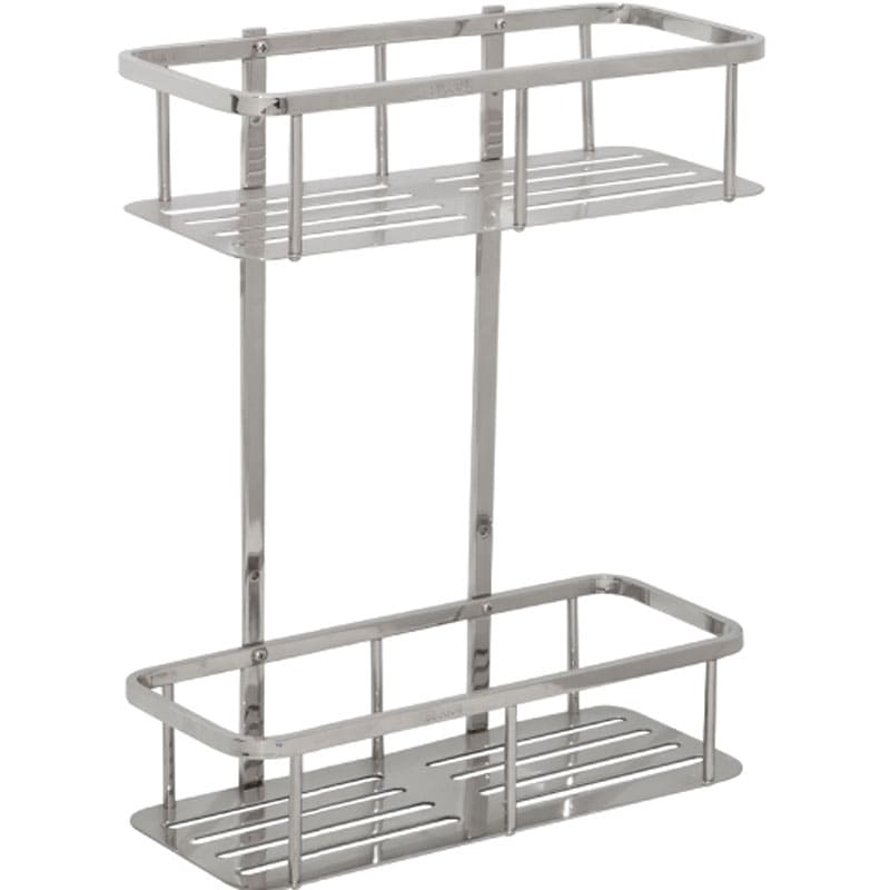 Kệ góc 2 tầng vuông đôi đúc Inox 304 Royal RA-734