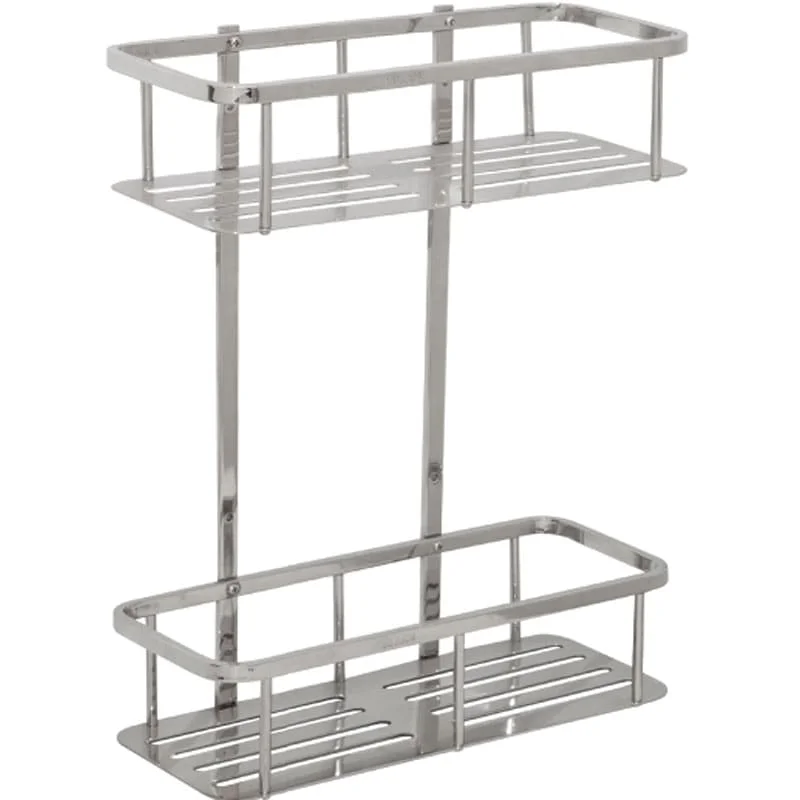 Kệ góc 2 tầng vuông đôi đúc Inox 304 Royal RA-734
