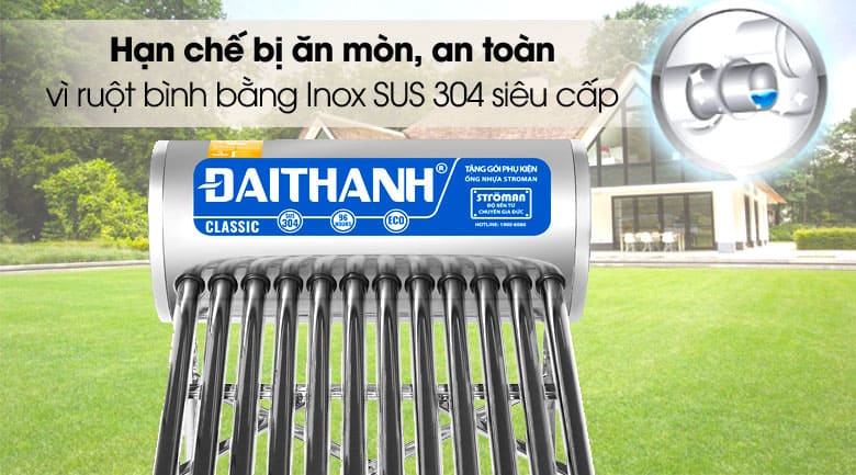 Máy Nước Nóng Năng Lượng Mặt Trời Đại Thành 180 Lít Classic 70-12