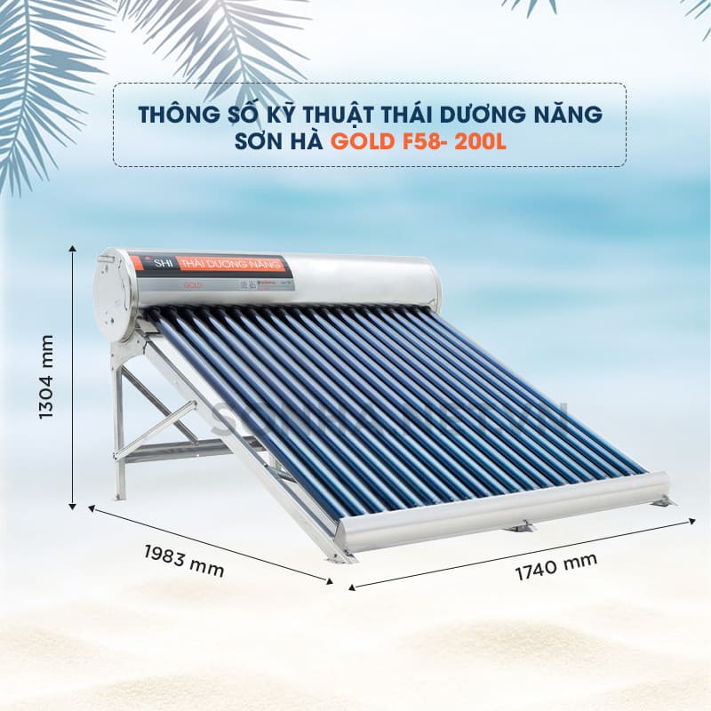 Máy Nước Nóng Năng Lượng Mặt Trời Đại Thành 180L-58 VIGO SUS 316