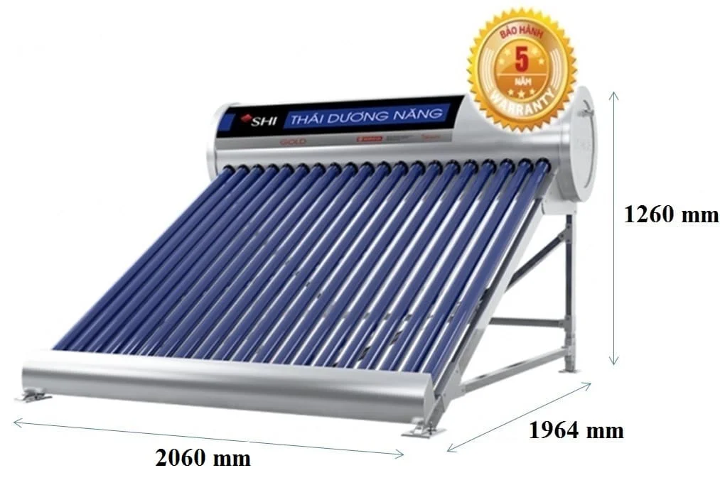 Máy Nước Nóng Năng Lượng Mặt Trời Sơn Hà GOLD Nano 200L Ø58