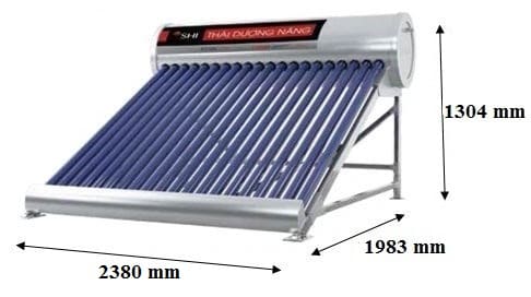 Máy Nước Nóng Năng Lượng Mặt Trời Sơn Hà 300L-58 Gold